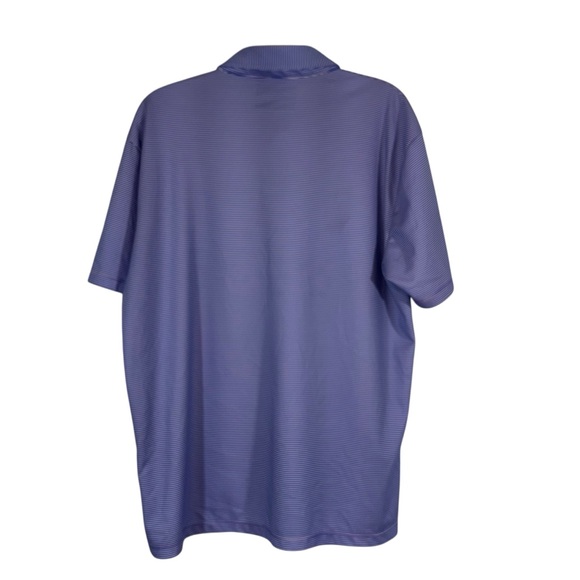 Twillory Athleisure Performance Polo Shirt Mens Sz XXL Blue Striped Golf - Picture 4 of 9